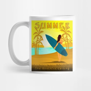 THE BEACH IS CALLING, SUMMER Mug